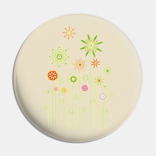 Graphic flowers Pin