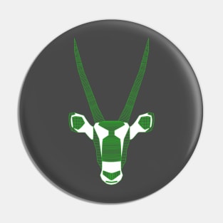 Geometric gemsbok Pin