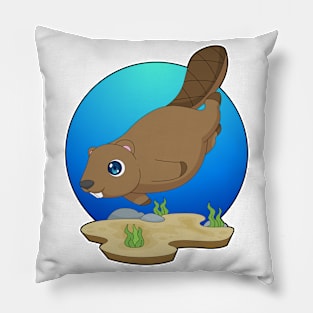 Beaver Diver Diving Pillow