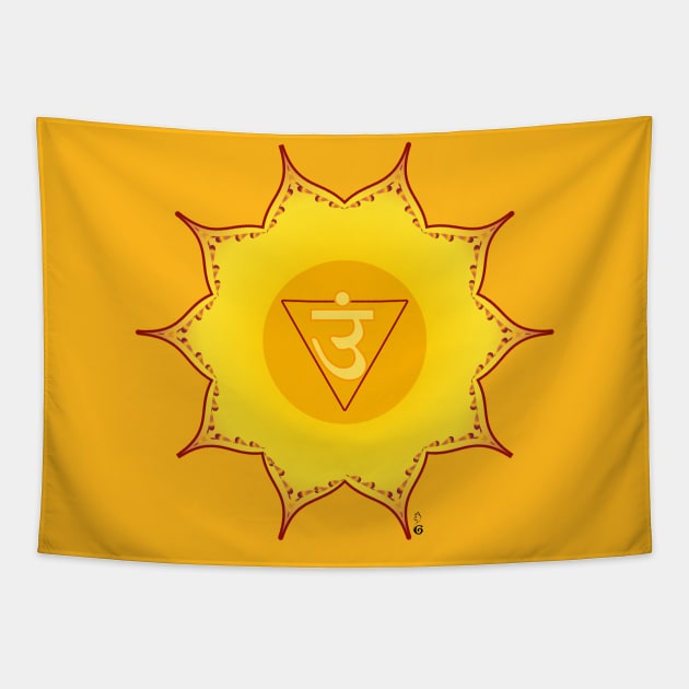 Manipura chakra Tapestry by HagalArt