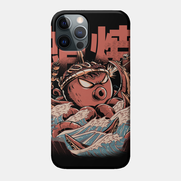 Takoyaki Attack Black Version - Kaiju - Phone Case