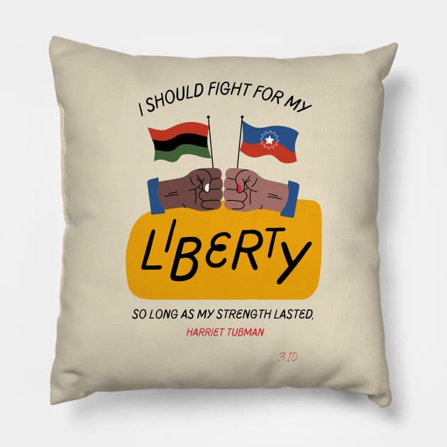 Celebrate Harriet Tubman Day Pillow by Slackeys Tees
