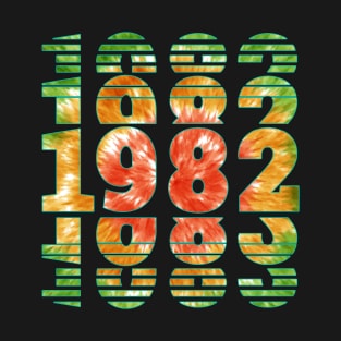 Tie Dye 1982 Birthday T-Shirt