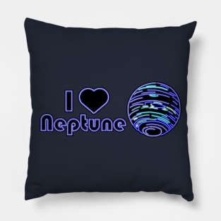 Electric Solar System I Heart Neptune Pillow