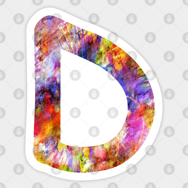 Letter D Capital Alphabet D Colorful Gift D Sticker Teepublic