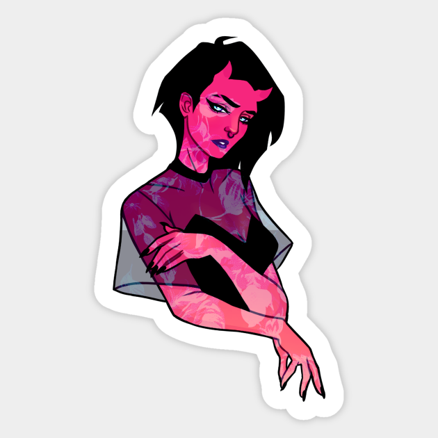 Demon Girl Vinyl Sticker