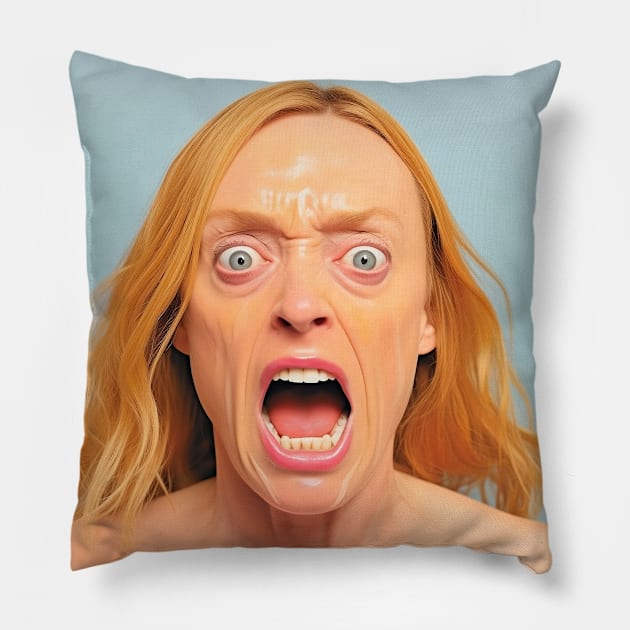 Hereditary Toni Collette Artwork Pillow by pandas doing stuff