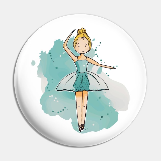 Cute ballerina girl with blue tutu Pin by Sissely