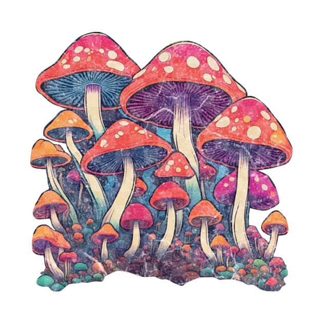 Vintage Mushrooms by Kelly Jenkins