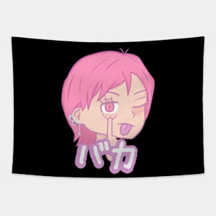 Pink hair girl "Baka" :P Tapestry