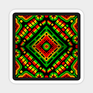 Rasta Pattern Magnet