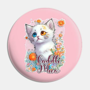 Cute Kitten, "Cuddle Me" Pin