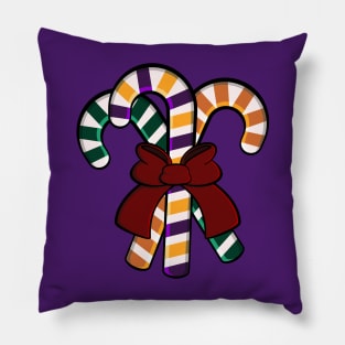 Candy Canes bouquet - red ribbon Pillow