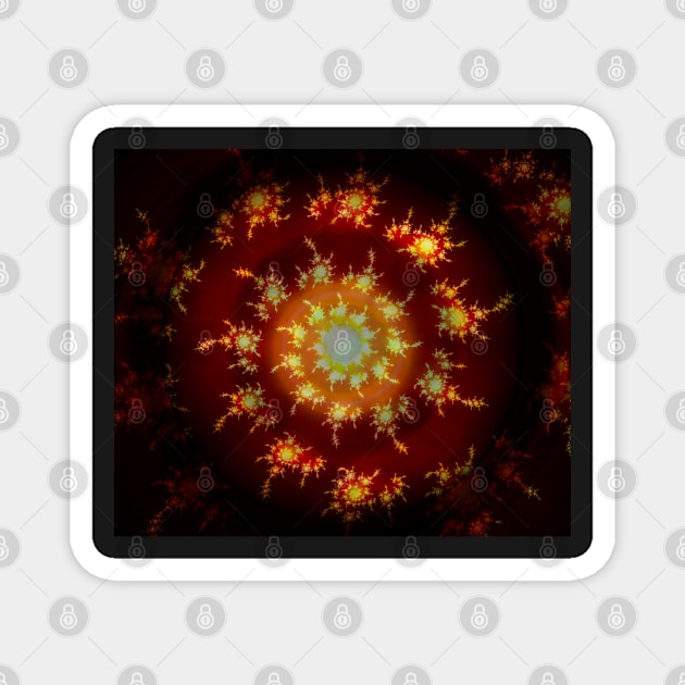 Flame Spiral - an abstraction Magnet by SolarCross