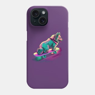 Dog on a Skateboard Phone Case