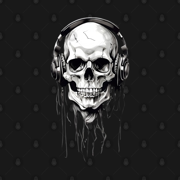 Death Metal Skull headphone by Apotis