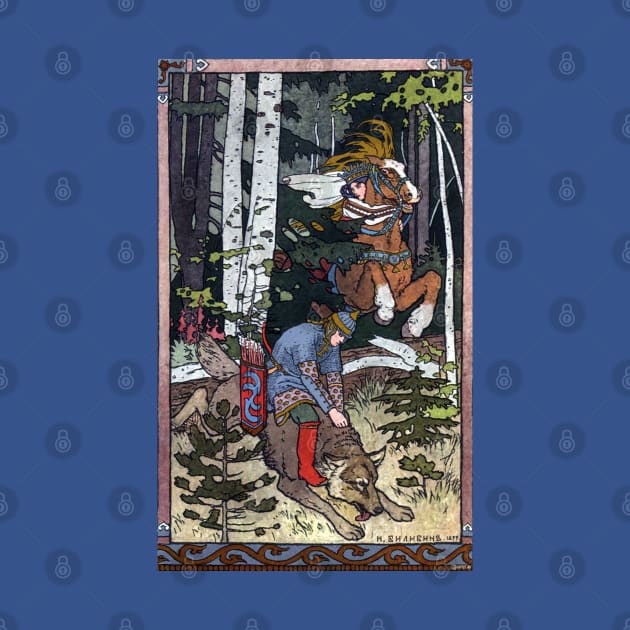 Ivan and the Wolf - Ivan Bilibin by forgottenbeauty