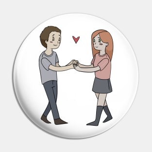 A couple of young people in love Pin