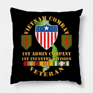 Vietnam Combat Vet - 1st Admin Company - 1st Inf Div SSI Pillow