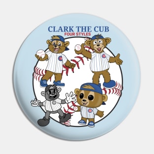 Clark in four styles Pin