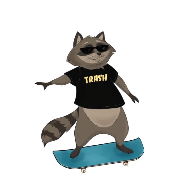 Cool Raccoon Skater by Eugenex