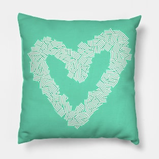 Heart, abstract art, romance, love, gift Pillow