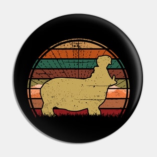 Hippo Sunset Pin