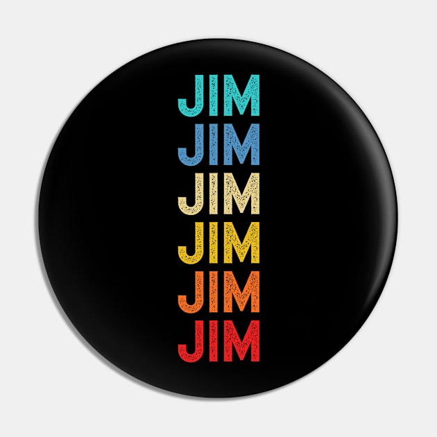 Jim Name Vintage Retro Custom Gift Named Jim Pin by CoolDesignsDz