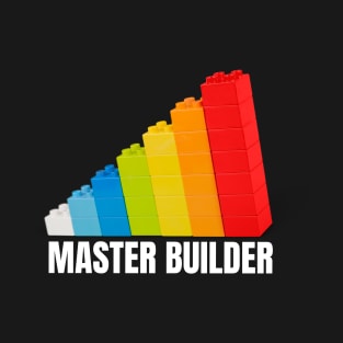 Master Builder Lego Brick Colorful Design T-Shirt