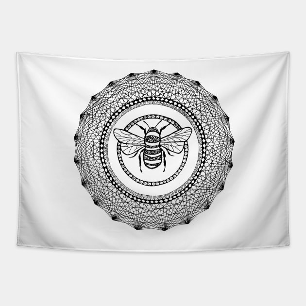 Bee Hive Geometric Tapestry by NorthAnima