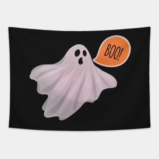 Cute Kawaii Halloween Boo Little Funny Ghost Tapestry