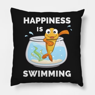 Happiness Is Swimming - Im Swimming Im Happy Happiness Swimming - Swimming Makes Me Happy You, Not So Much Pillow