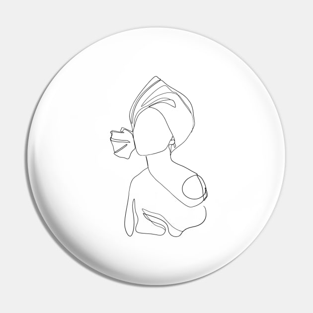 Turban woman beautiful one line art, line art drawing, minimal decor Pin by GraphicO