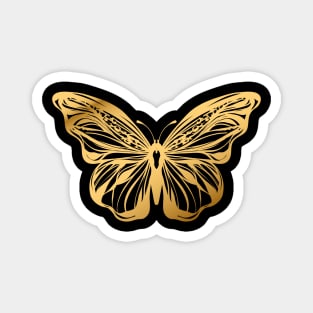 Gold Butterfly Magnet