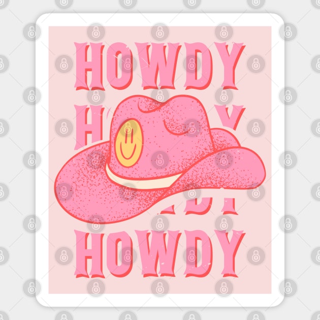 Howdy Vintage Western Clip Art Pillow