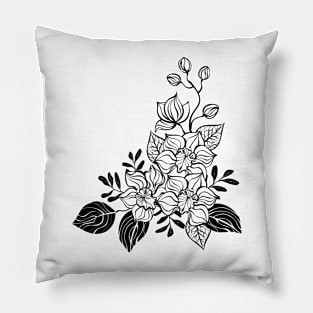 composition with contour orchids Pillow