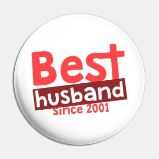 'Best Husband Since 2001' Sweet Wedding Anniversary Gift Pin