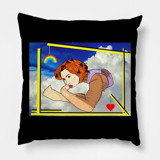 Nicole Haught in Gay Heaven Pillow by PurgatoryArchaeologicalSurvey