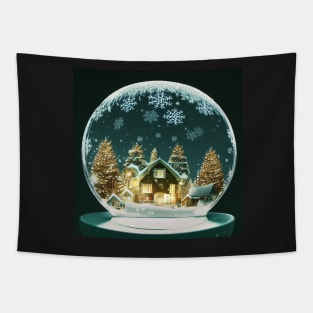 Merry Christmas Snowglobe III Tapestry