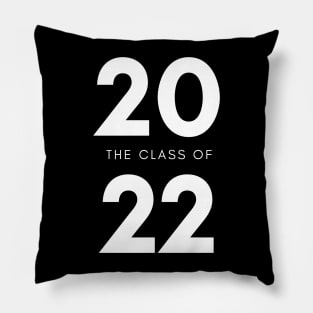 Class Of 2022 Graduate. Simple Typography White Graduation 2022 Design. Pillow