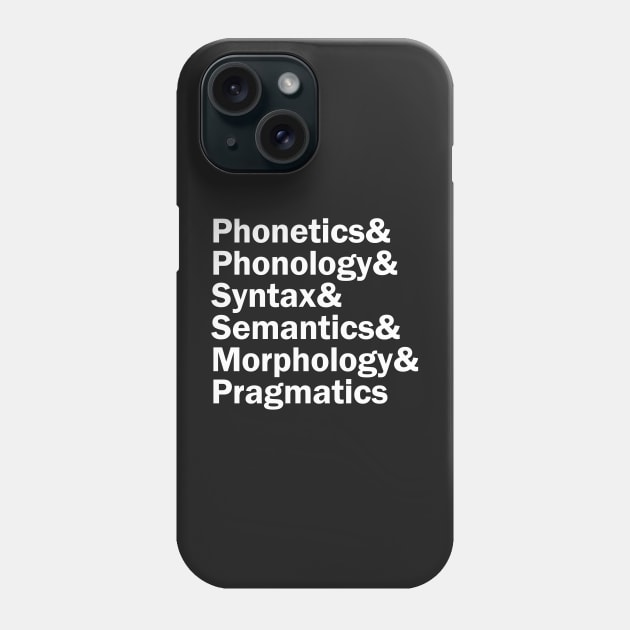 Areas of Linguistics | White Phone Case by gillianembers