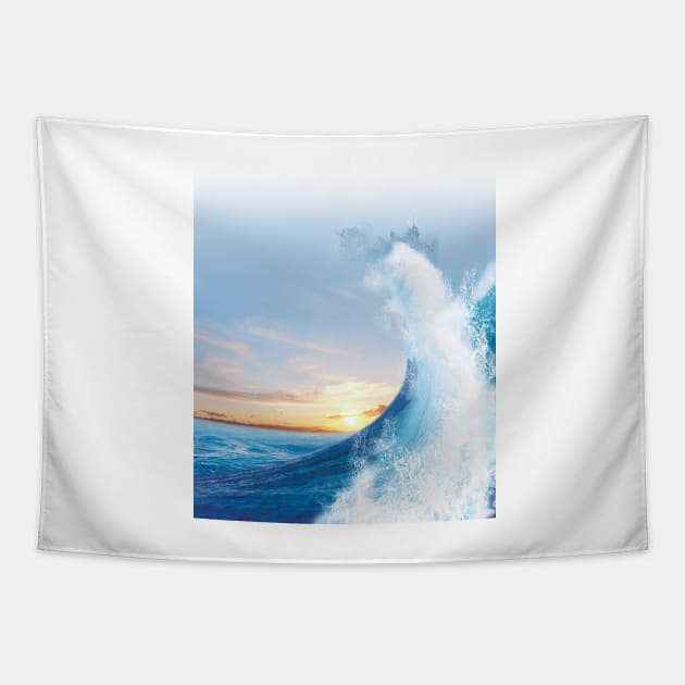 sea waves Tapestry by ZionFashion