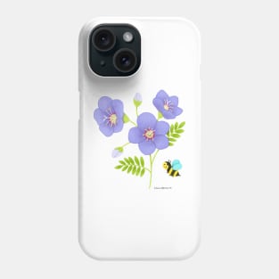 Jacobs Ladder Flowers and Bee Phone Case