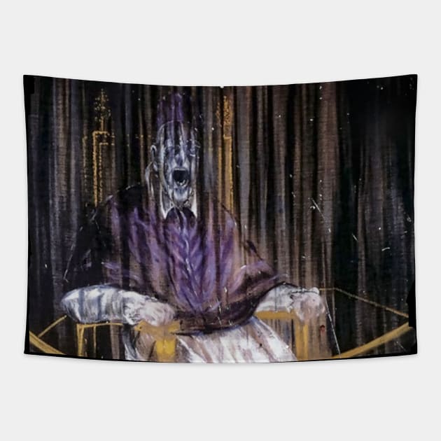 Study after Velázquez's Portrait of Pope Innocent X by Francis Bacon Tapestry by GrampaTony