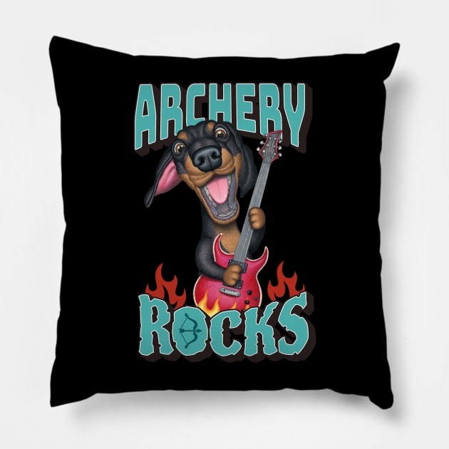 Archery Rocks Pillow by Danny Gordon Art