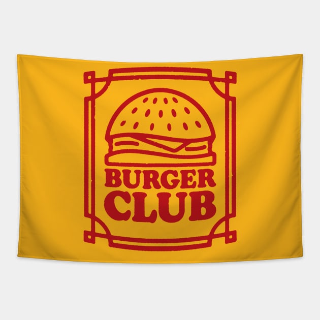 Burger Club Tapestry by Curiositees Co.