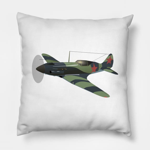 MiG-3 Soviet WW2 Fighter Pillow by NorseTech