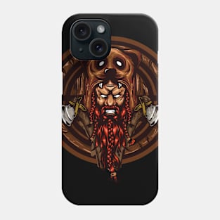 BEAR HAT VIKING ANGRY ILLUSTRATION Phone Case