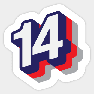 Number 14 Basketball Stickers for Sale