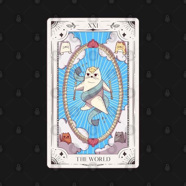 Cat Tarot - The World by ArtbyLaVonne